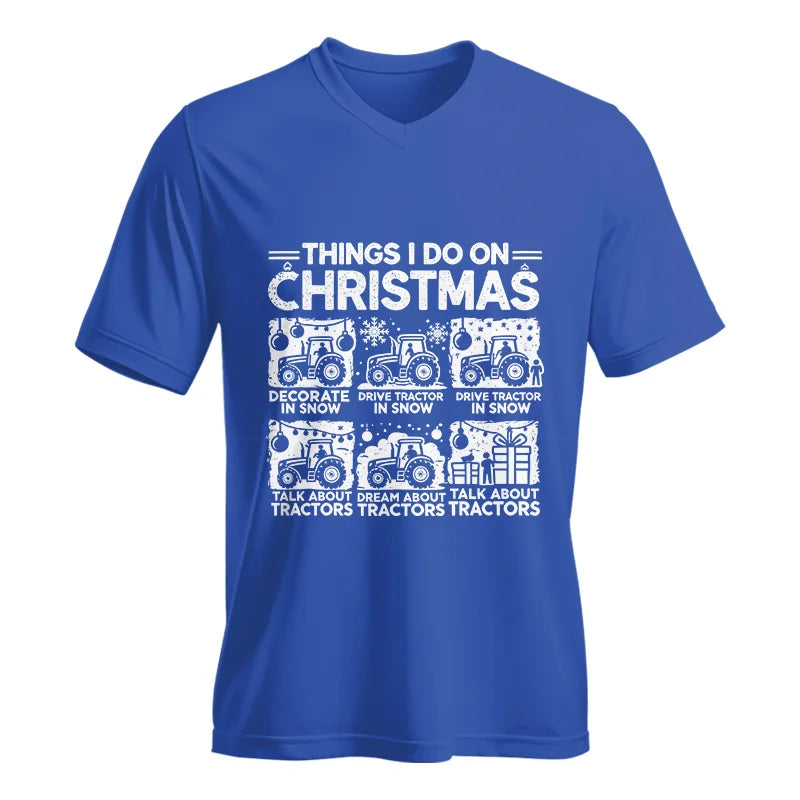 Things I Do On Christmas - Unisex Jersey Short Sleeve V-Neck Tee