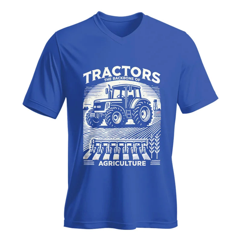 Tractors The Backbone Of Agriculture - Unisex Jersey Short Sleeve V-Neck Tee