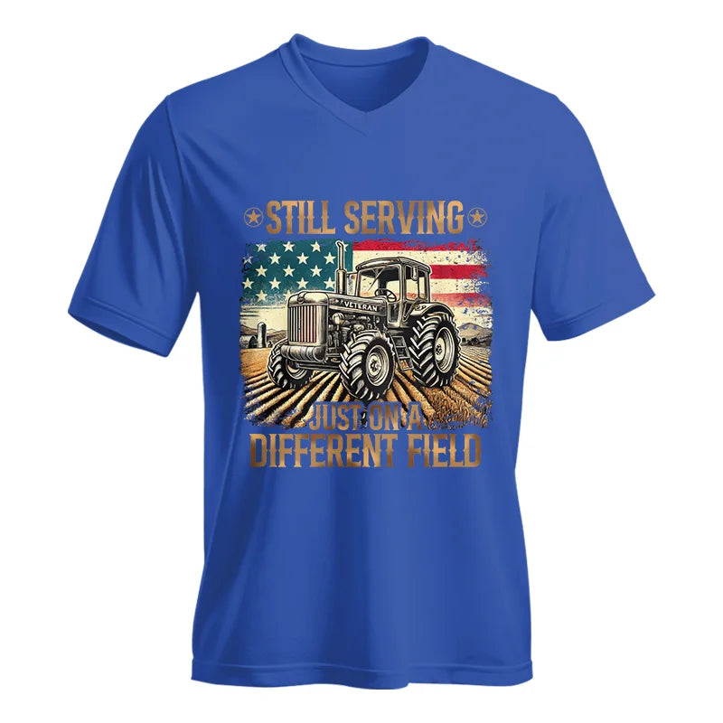 Veteran Farmer Still Serving 2 - Unisex Jersey Short Sleeve V-Neck Tee