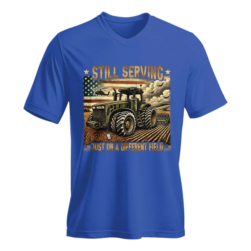 Veteran Farmer Still Serving 6 - Unisex Jersey Short Sleeve V-Neck Tee