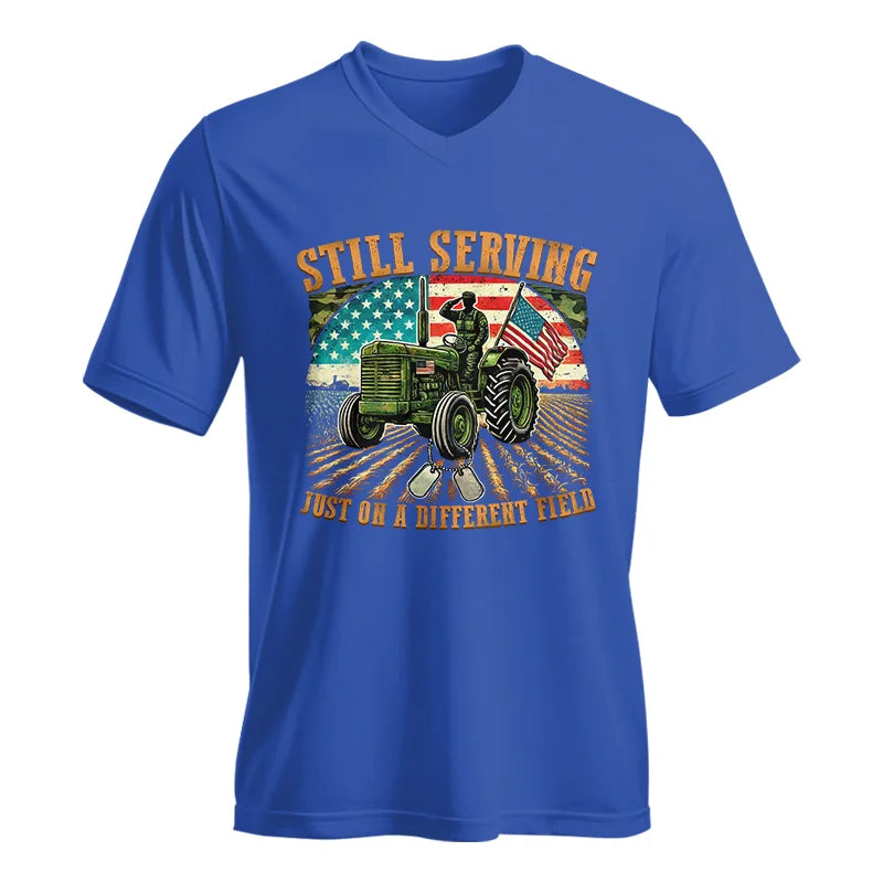 Veteran Farmer Still Serving 9 - Unisex Jersey Short Sleeve V-Neck Tee