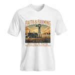 Faith And Farming 3 - Unisex Jersey Short Sleeve V-Neck Tee