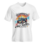 Happiness Is The Smell Of A New Tractor - Unisex Jersey Short Sleeve V-Neck Tee