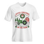 Joyful Christmas On The Farm 3 - Unisex Jersey Short Sleeve V-Neck Tee