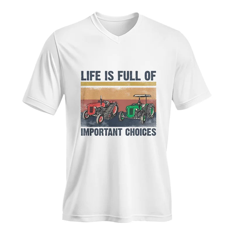 Image of Life Is Full Of Important Choices 37 - Unisex Jersey Short Sleeve V-Neck Tee