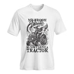 My Broom Broke So Now I Drive A Tractor - Unisex Jersey Short Sleeve V-Neck Tee