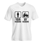 My Husband Is Cooler Than Yours Funny Farm Tractor 2 - Unisex Jersey Short Sleeve V-Neck Tee