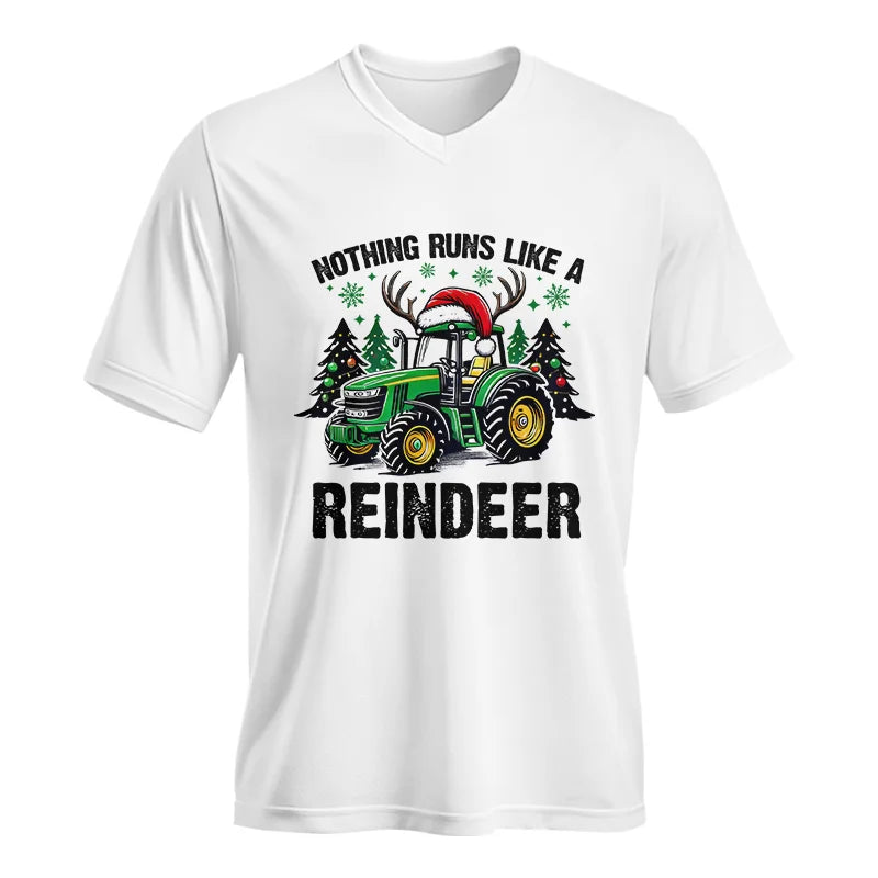 Nothing Runs Like A Reindeer 3 - Unisex Jersey Short Sleeve V-Neck Tee