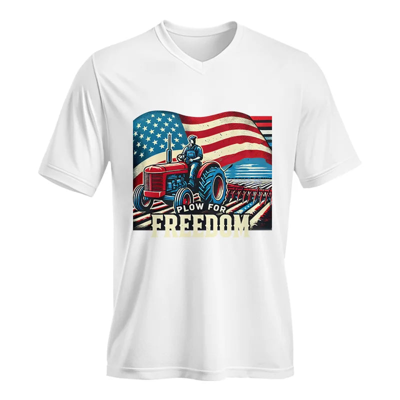 Plow For Freedom 2 - Unisex Jersey Short Sleeve V-Neck Tee