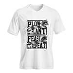 Plow Plant Feast Repeat 1 - Unisex Jersey Short Sleeve V-Neck Tee