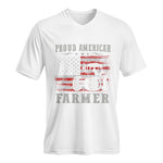 Proud American Farmer - Unisex Jersey Short Sleeve V-Neck Tee