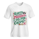 Santa Deliver Present I Deliver Crops! - Unisex Jersey Short Sleeve V-Neck Tee