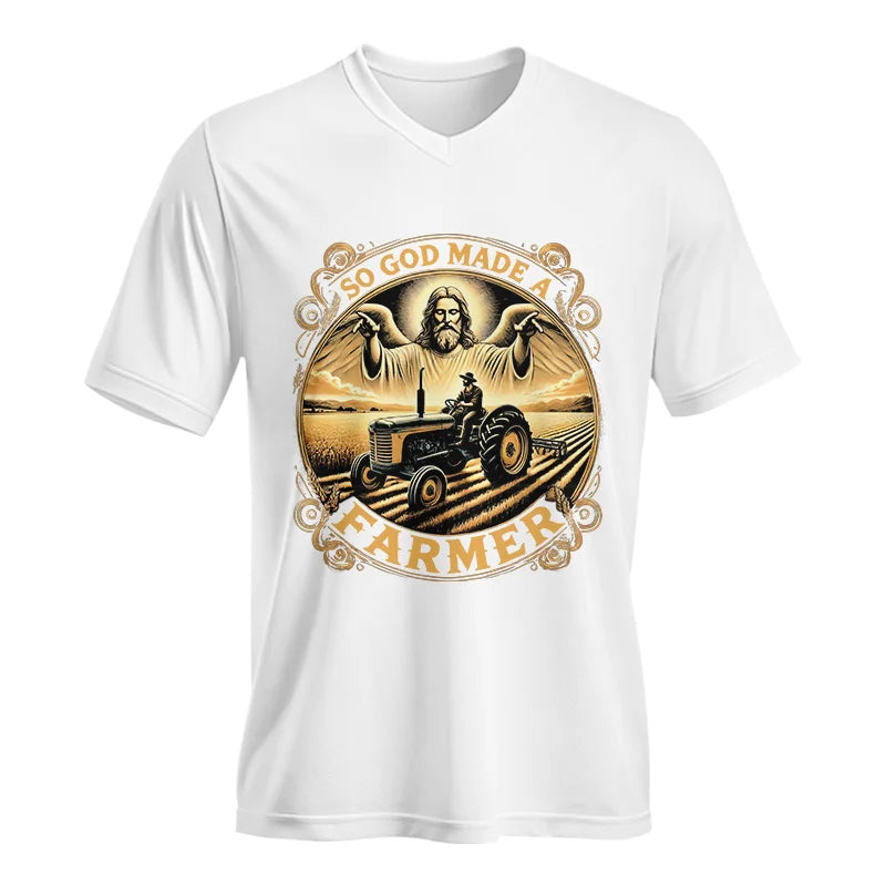 So God Made A Farmer 1 - Unisex Jersey Short Sleeve V-Neck Tee