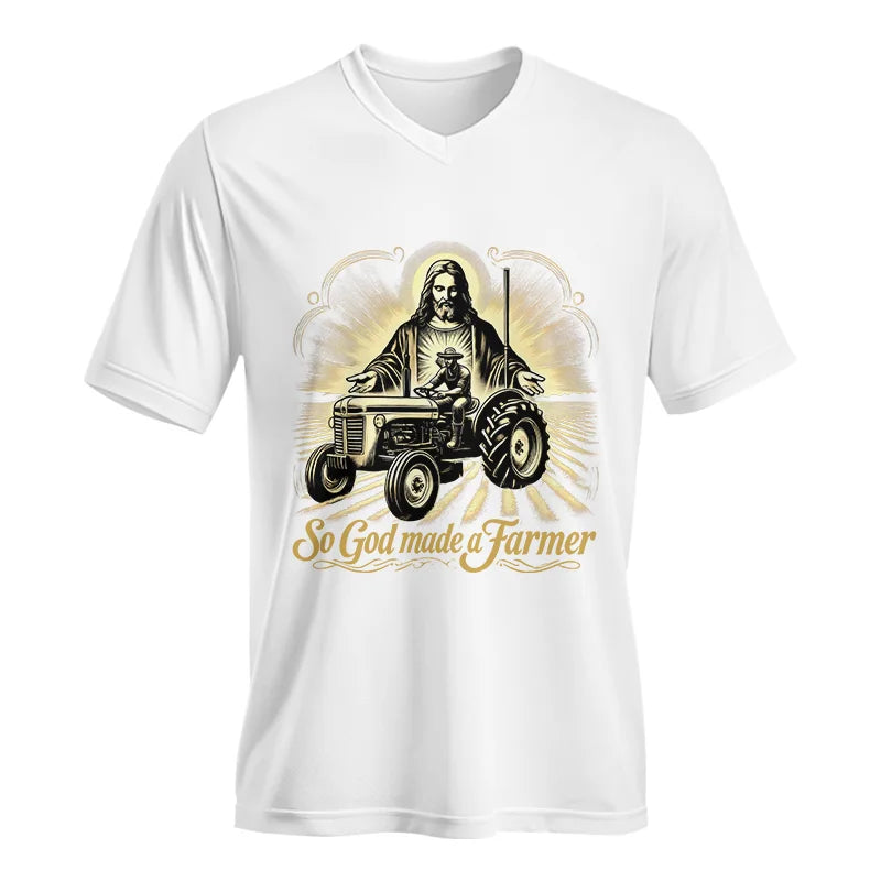 So God Made A Farmer 2 - Unisex Jersey Short Sleeve V-Neck Tee