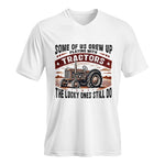 Some Of Us Grew Up Playing With Tractors 2 - Unisex Jersey Short Sleeve V-Neck Tee