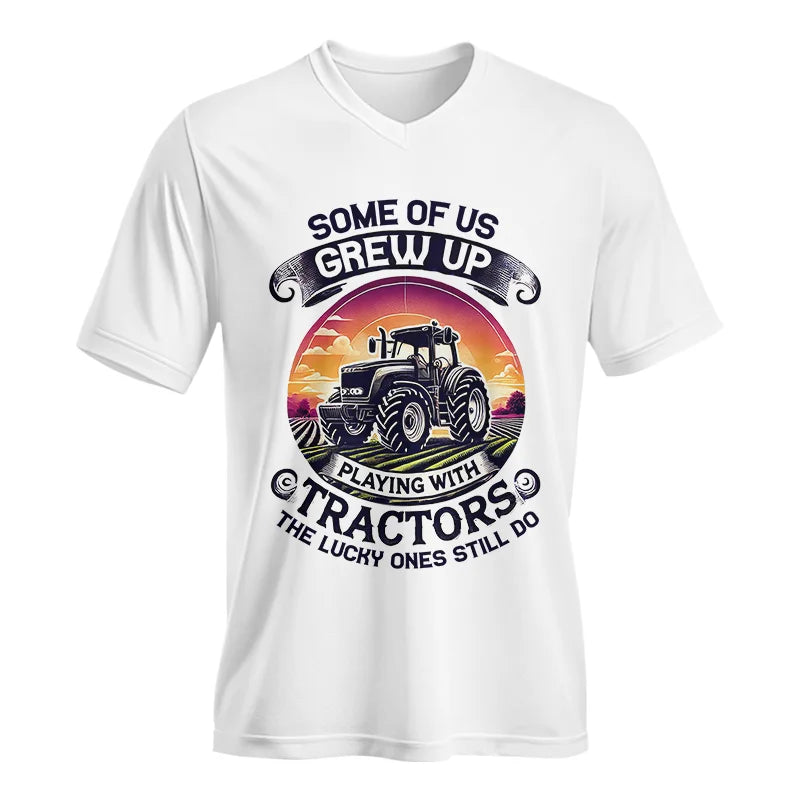 Some Of Us Grew Up Playing With Tractors 4 - Unisex Jersey Short Sleeve V-Neck Tee