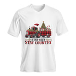 Stay Cozy Stay Country - Unisex Jersey Short Sleeve V-Neck Tee