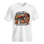 Stay Cozy_Stay Country_Farm Life Never Felt This Comfy - Unisex Jersey Short Sleeve V-Neck Tee