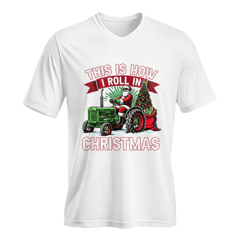 Image of This Is How I Roll In Christmas - Unisex Jersey Short Sleeve V-Neck Tee