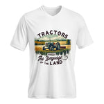 Tractors Whisper The Language Of The Land 2 - Unisex Jersey Short Sleeve V-Neck Tee