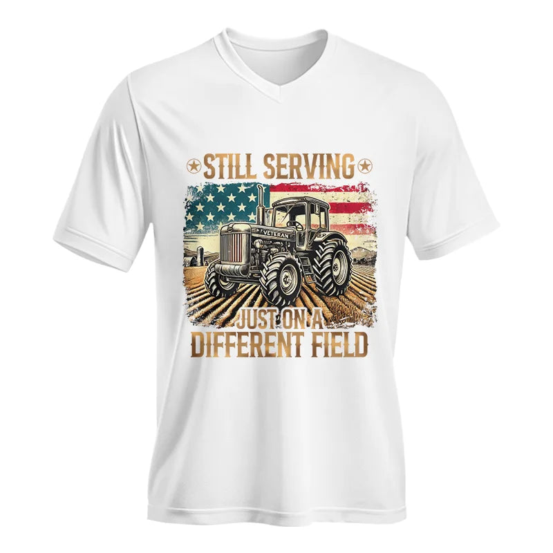 Veteran Farmer Still Serving 2 - Unisex Jersey Short Sleeve V-Neck Tee