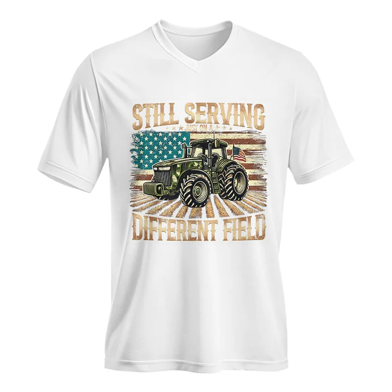 Veteran Farmer Still Serving 5 - Unisex Jersey Short Sleeve V-Neck Tee