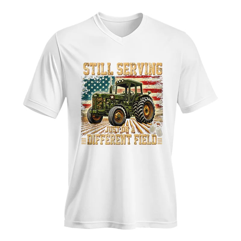 Veteran Farmer Still Serving 7 - Unisex Jersey Short Sleeve V-Neck Tee