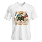 Veteran Farmer Still Serving 8 - Unisex Jersey Short Sleeve V-Neck Tee