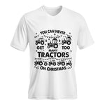 You Can Never Get Too Many Tractors On Christmas - Unisex Jersey Short Sleeve V-Neck Tee