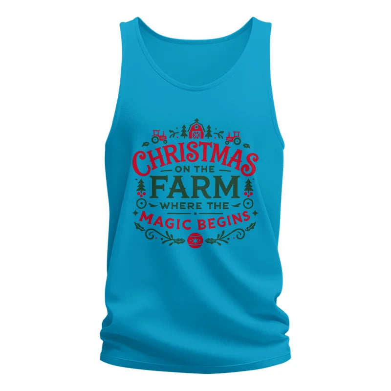 Christmas on the Farm Where the Magic Begins! 1 - Unisex Jersey Tank