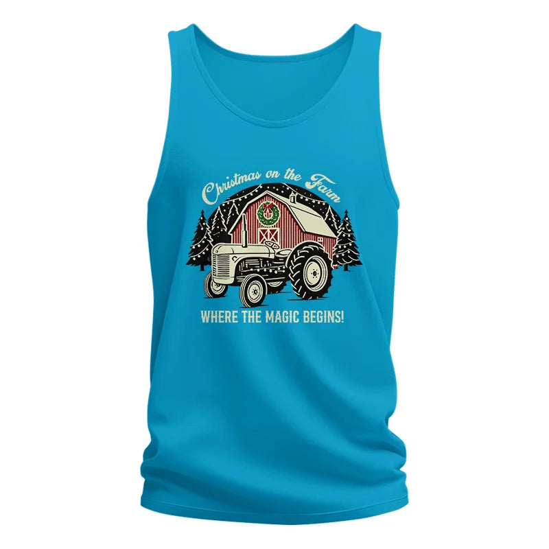 Christmas on the Farm Where the Magic Begins! 3 - Unisex Jersey Tank