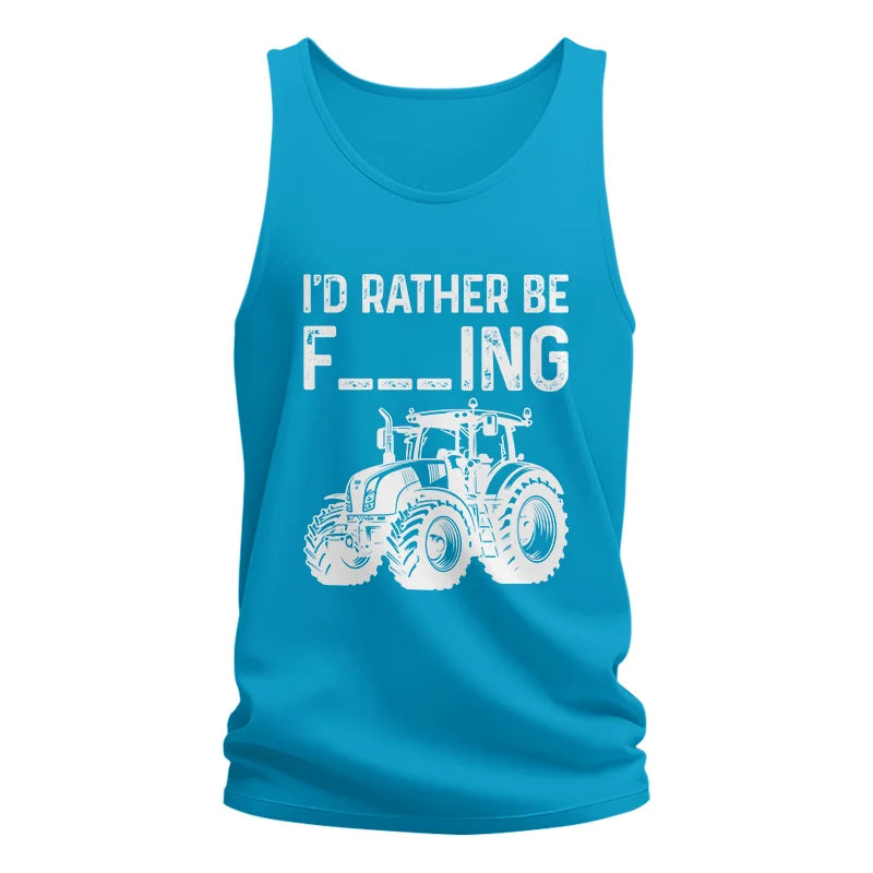 Image of Funny I Would Rather Be Farming Tractor 2 - Unisex Jersey Tank