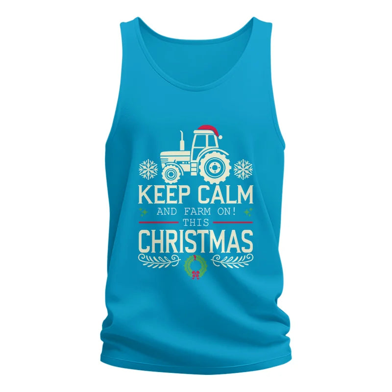 Keep Calm And Farm On! This Christmas - Unisex Jersey Tank