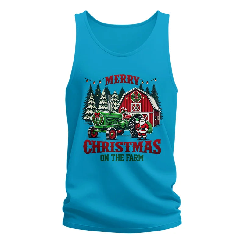 Merry Christmas On The Farm 3 - Unisex Jersey Tank