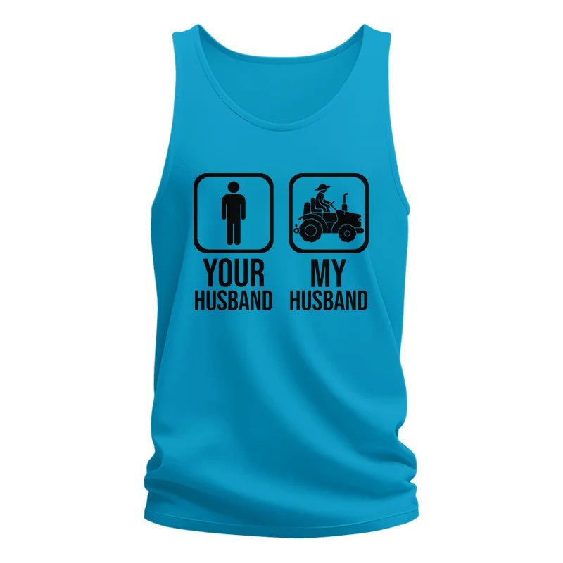 My Husband Is Cooler Than Yours Funny Farm Tractor 2 - Unisex Jersey Tank