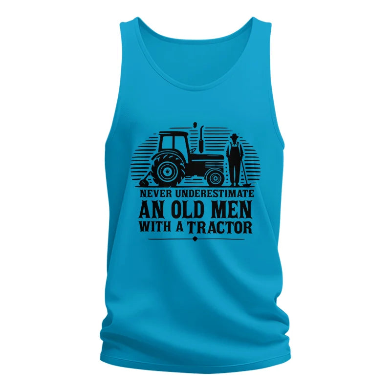 Image of Never Underestimate An Old Men With A Tractor - Unisex Jersey Tank