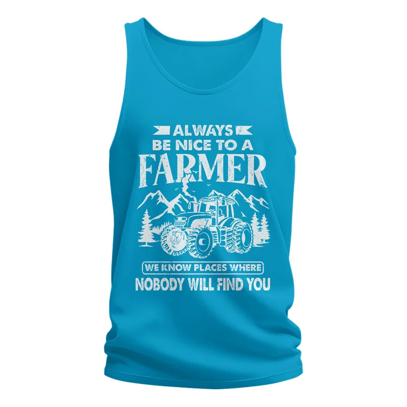 Nice Farmer Funny Tractor Rancher Farming - Unisex Jersey Tank