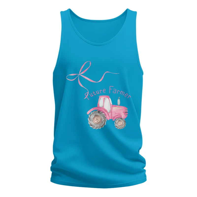 Pink Bow Cute Tractor - Unisex Jersey Tank