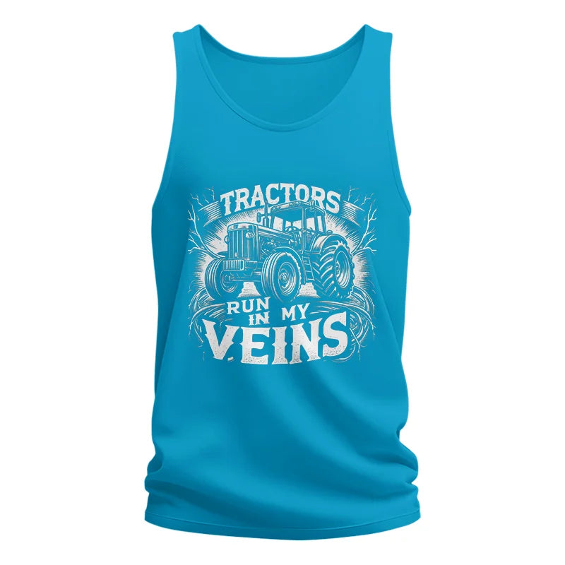 Tractors Run In My Veins - Unisex Jersey Tank