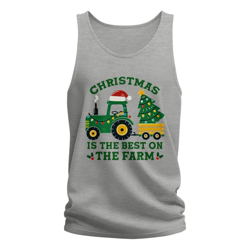 Christmas Is The Best On The Farm - Unisex Jersey Tank