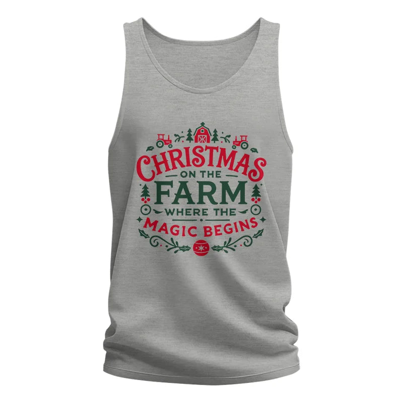 Christmas on the Farm Where the Magic Begins! 1 - Unisex Jersey Tank