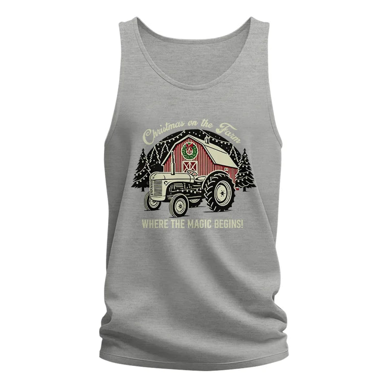 Christmas on the Farm Where the Magic Begins! 3 - Unisex Jersey Tank