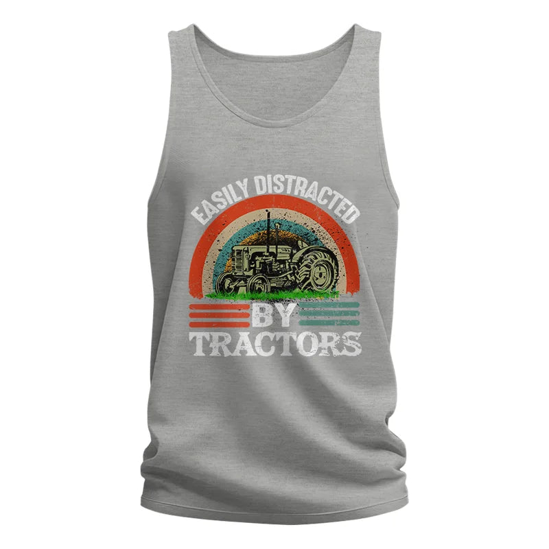 Image of Easily Distracted By Tractors - Unisex Jersey Tank