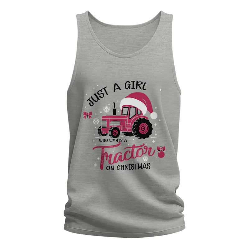 Image of Just A Girl Who Want A Tractor On Christmas - Unisex Jersey Tank