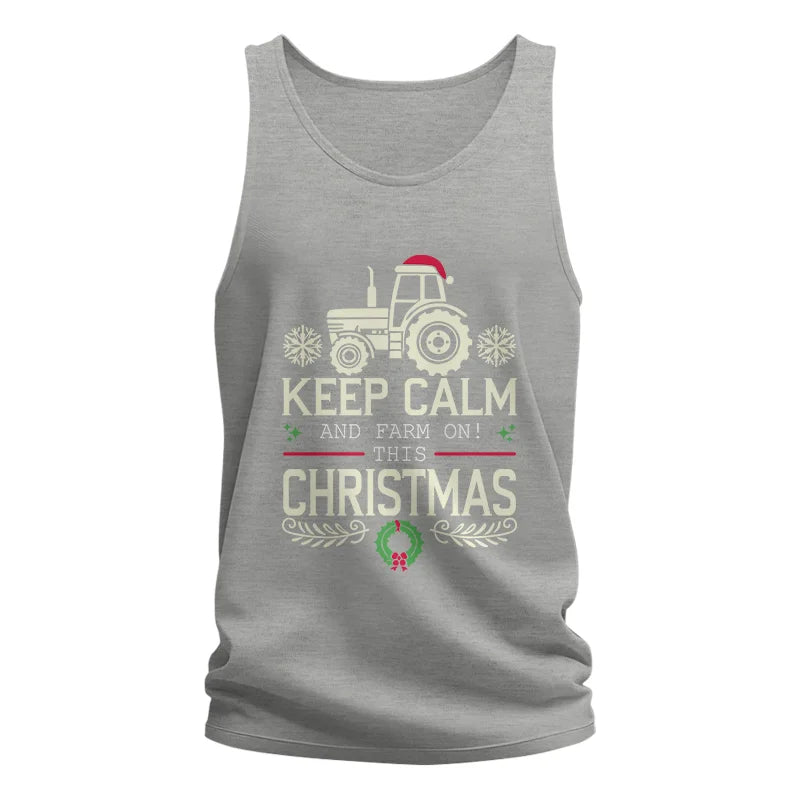 Keep Calm And Farm On! This Christmas - Unisex Jersey Tank