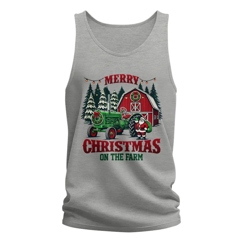 Merry Christmas On The Farm 3 - Unisex Jersey Tank