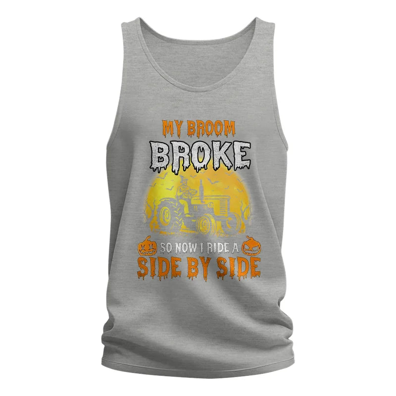 Image of My Broom Broke_I Have A Tractor Halloween - Unisex Jersey Tank