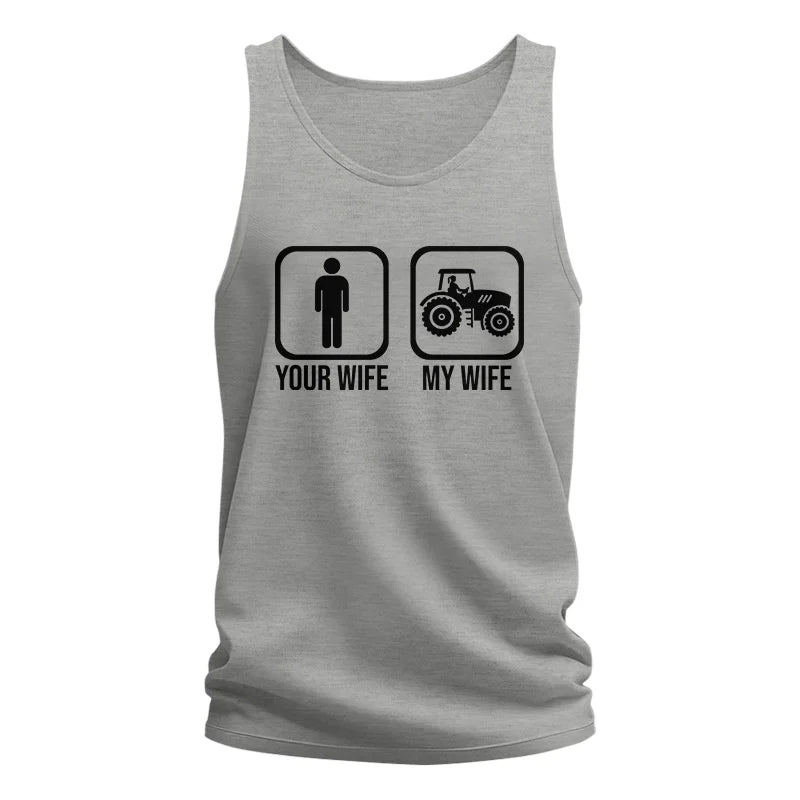 My Wife Is Cooler Than Yours Funny Farm Tractor 2 - Unisex Jersey Tank