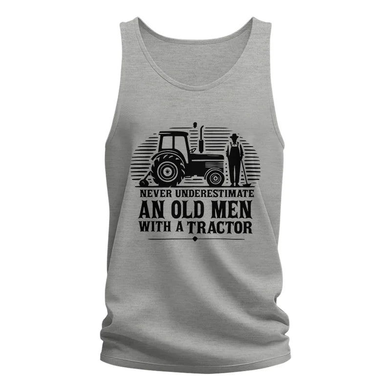 Image of Never Underestimate An Old Men With A Tractor - Unisex Jersey Tank