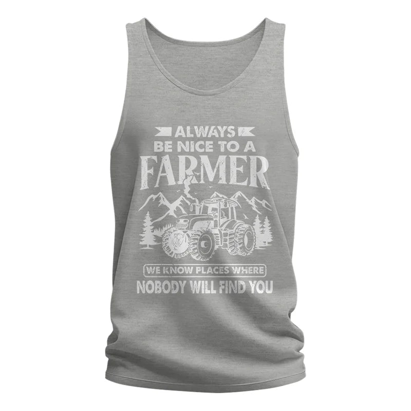 Nice Farmer Funny Tractor Rancher Farming - Unisex Jersey Tank